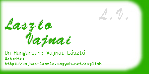 laszlo vajnai business card